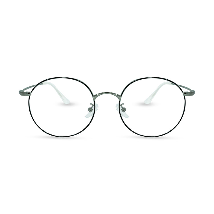 Environmentally friendly glasses in Silver and Black / Blue Light