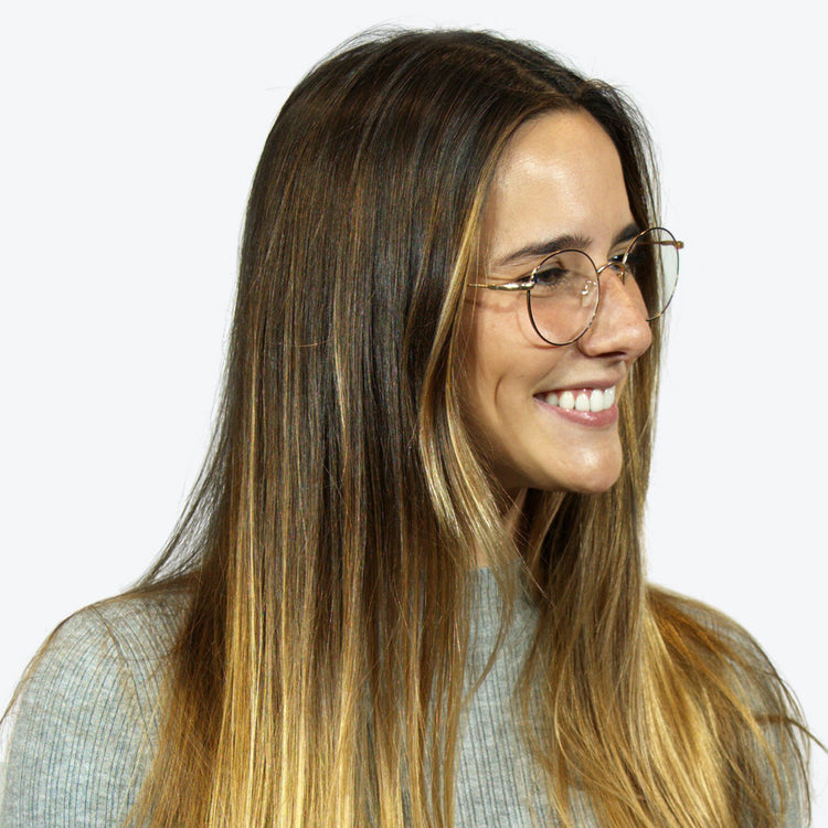 Environmentally friendly glasses in Gold and Black / Blue Light