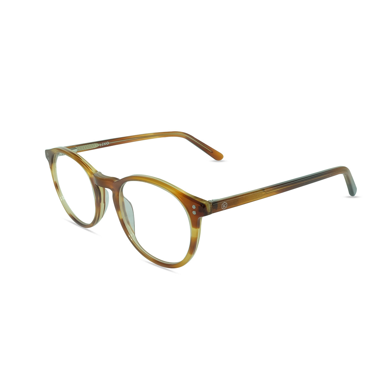Premium Light Brown Acetate Material / Blue Light