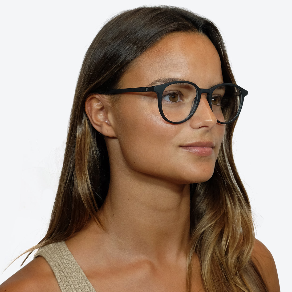 Eco Friendly Glasses in Matte Black / Blue Light