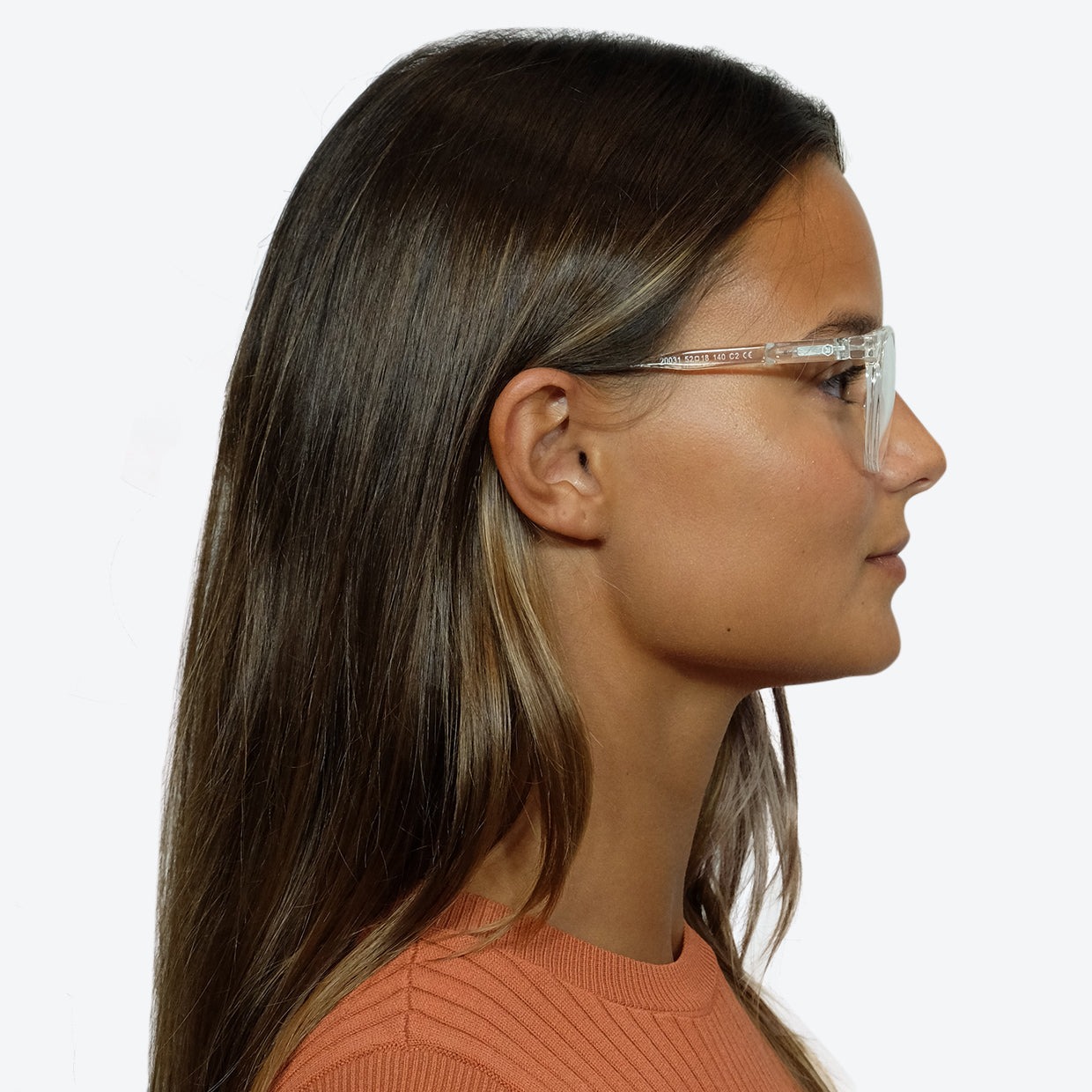 Fashionable Glasses in Transparent / Blue Light