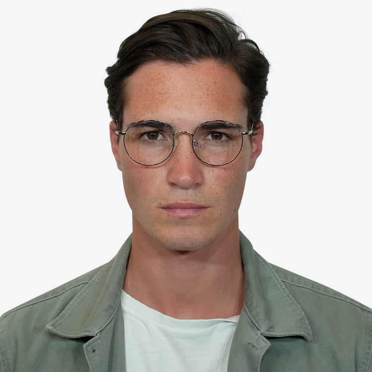 Environmentally friendly glasses in Silver and Black / Blue Light