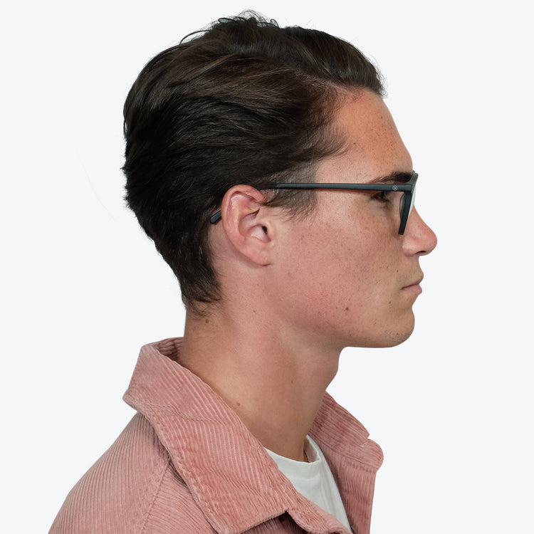 Eco Friendly Glasses in Matte Black / Blue Light