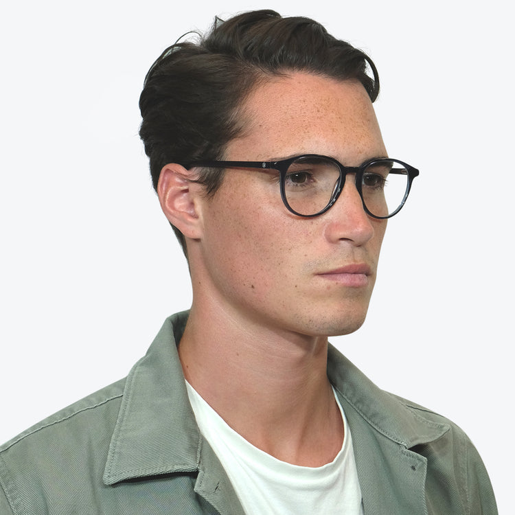 Eco Friendly Glasses in Petrol Blue / Blue Light