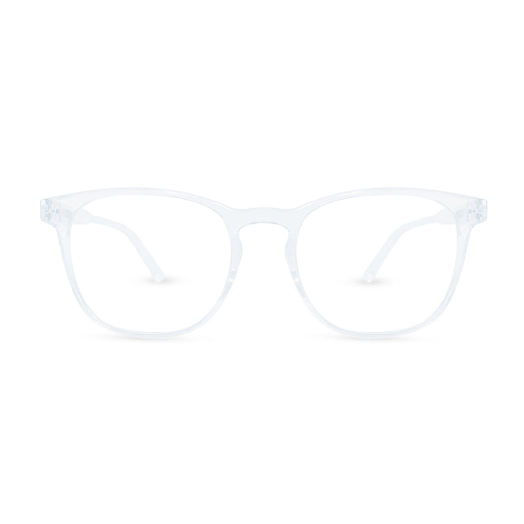 Fashionable Glasses in Transparent / Blue Light