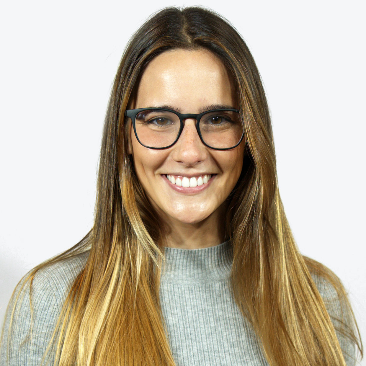 Fashionable Glasses in Black / Blue Light