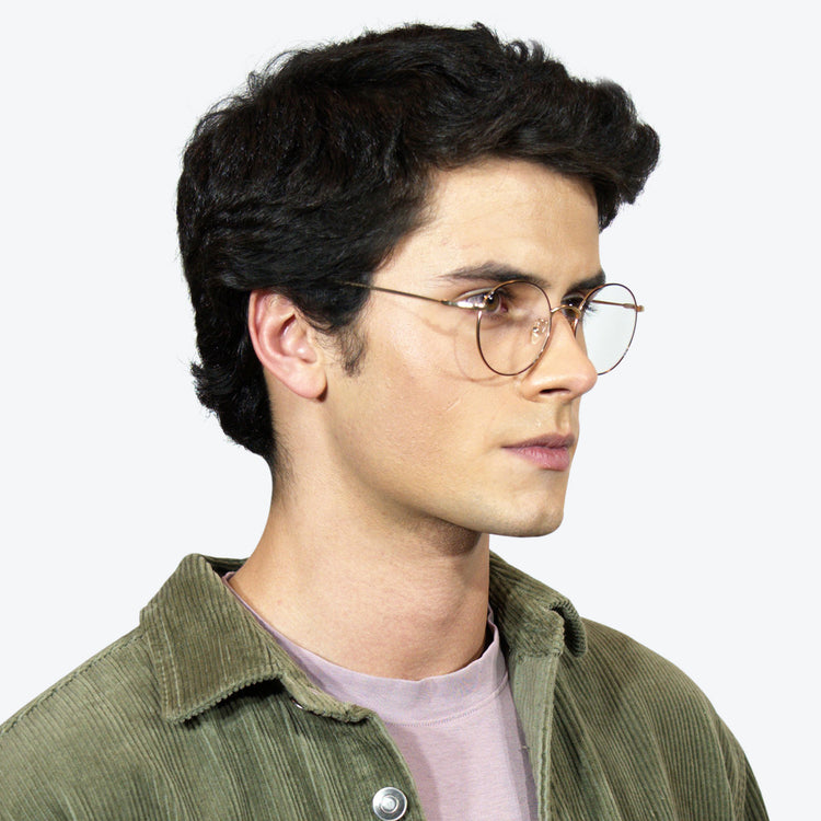 Environmentally friendly glasses in Gold and Black / Blue Light