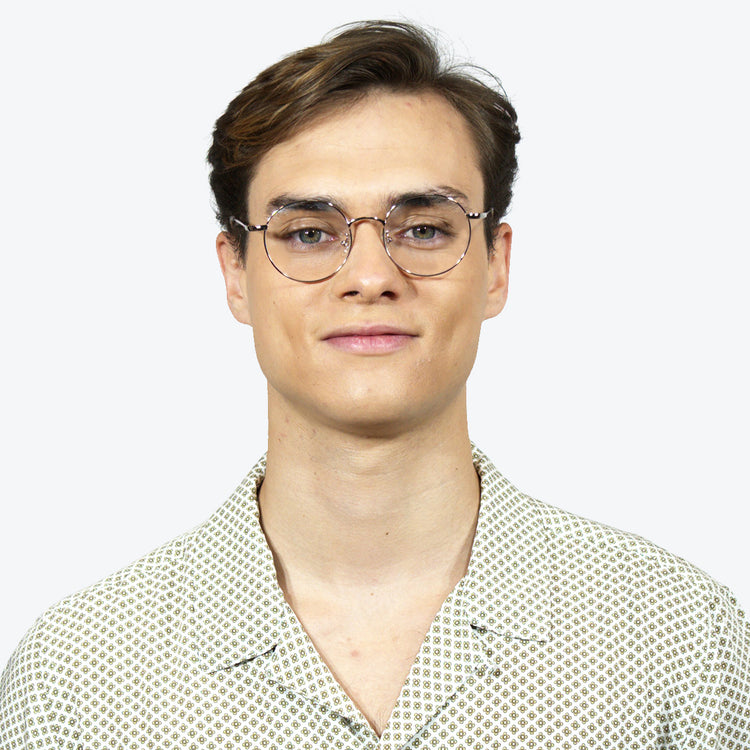 Environmentally friendly glasses in Silver / Blue Light