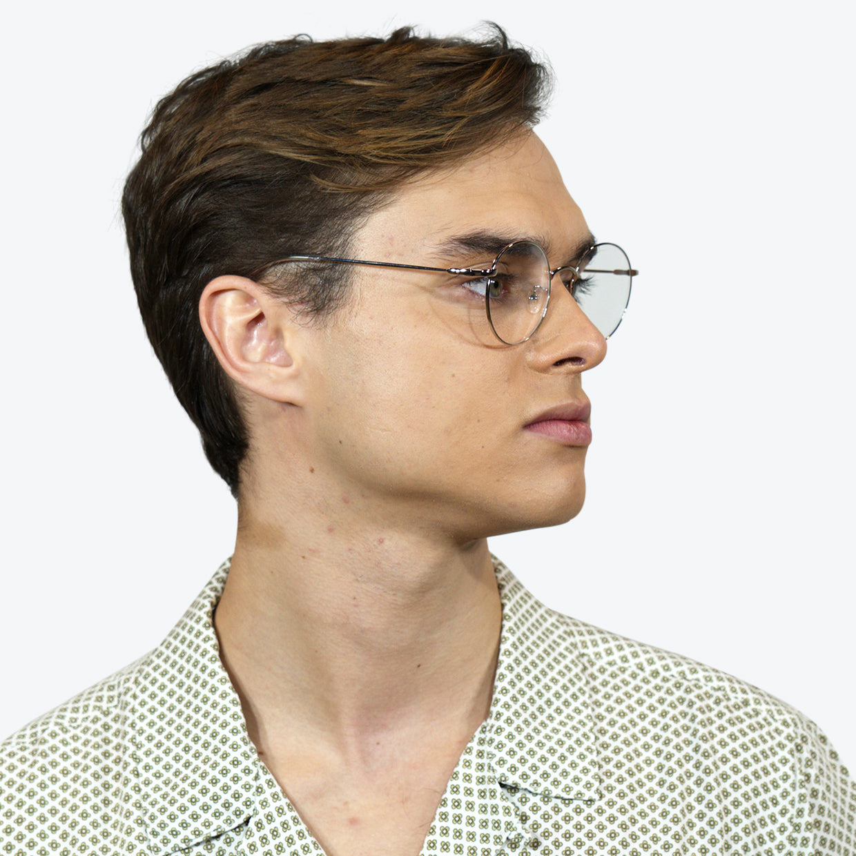 Environmentally friendly glasses in Silver / Blue Light