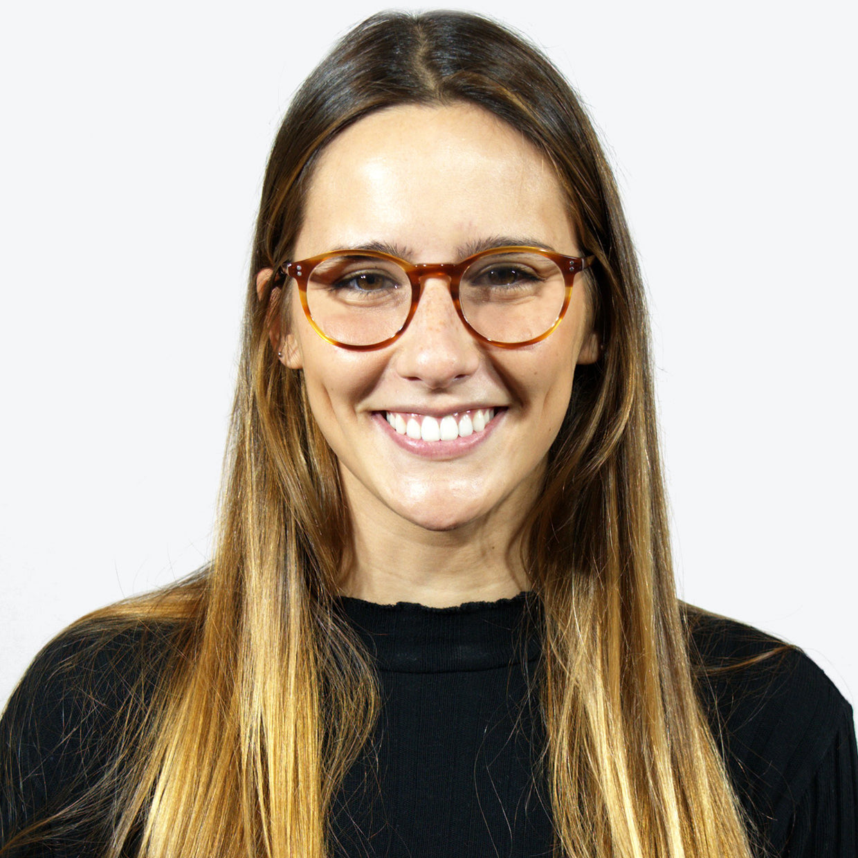 Premium Light Brown Acetate Material / Blue Light