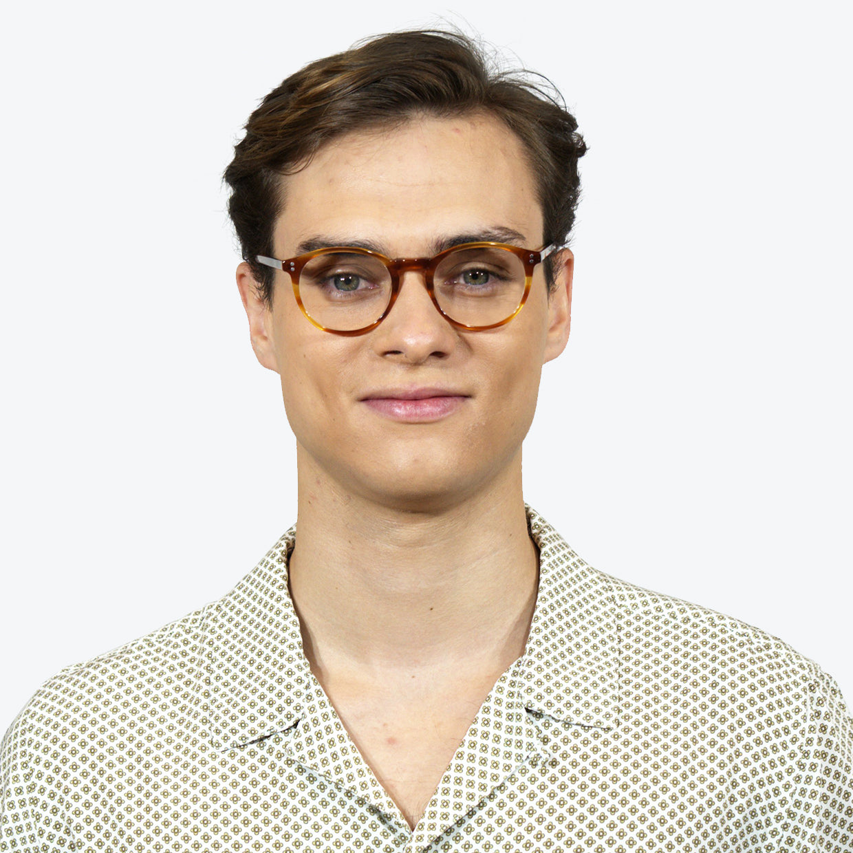 Premium Light Brown Acetate Material / Blue Light