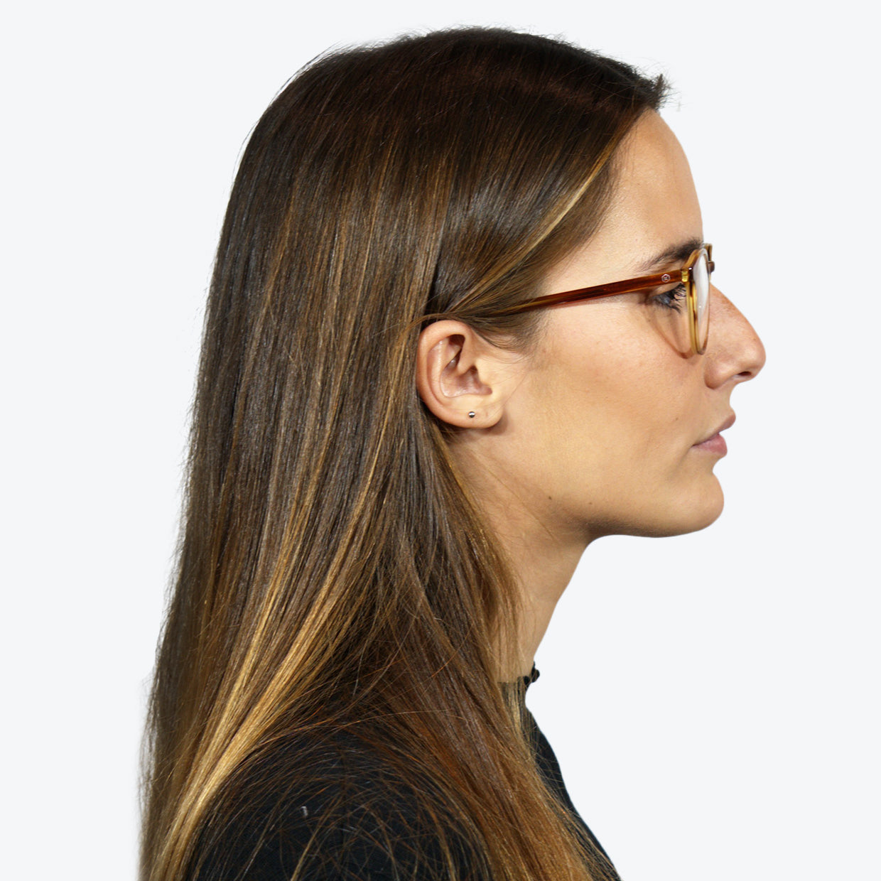 Premium Light Brown Acetate Material / Blue Light