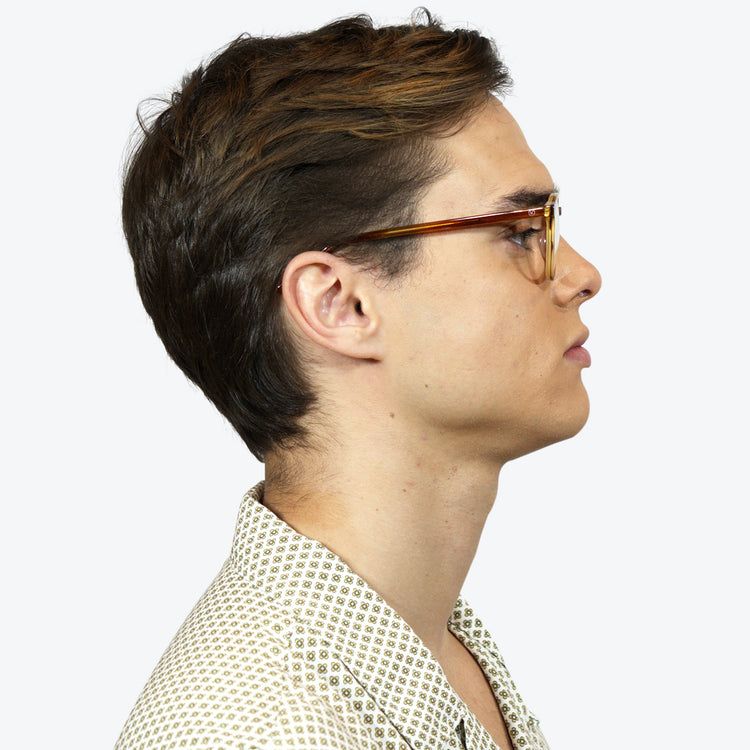 Premium Light Brown Acetate Material / Blue Light