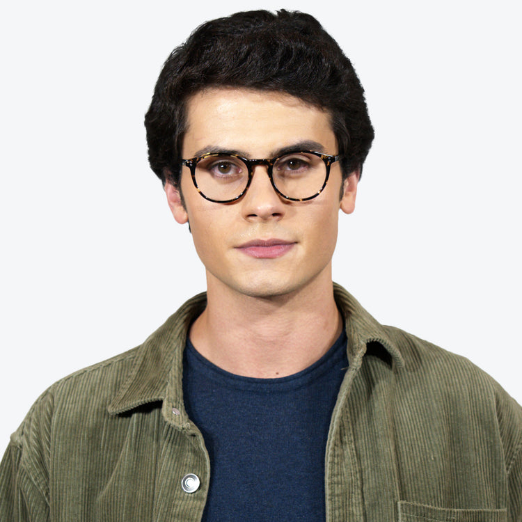 Premium Khaki Tortoise Acetate Material / Blue Light