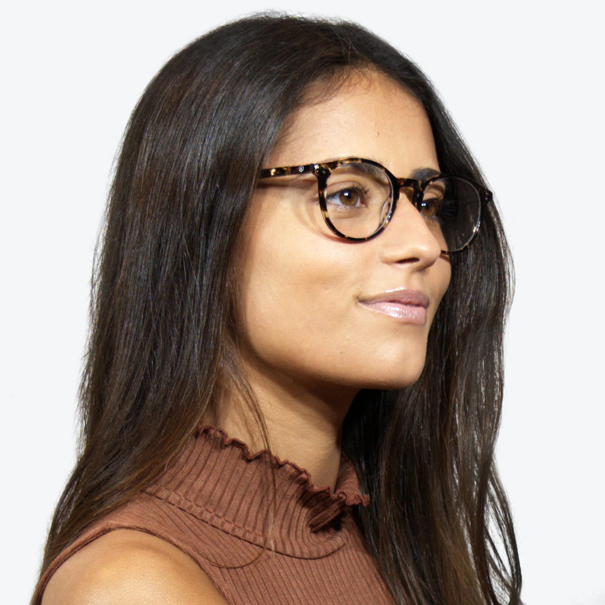 Premium Khaki Tortoise Acetate Material / Blue Light