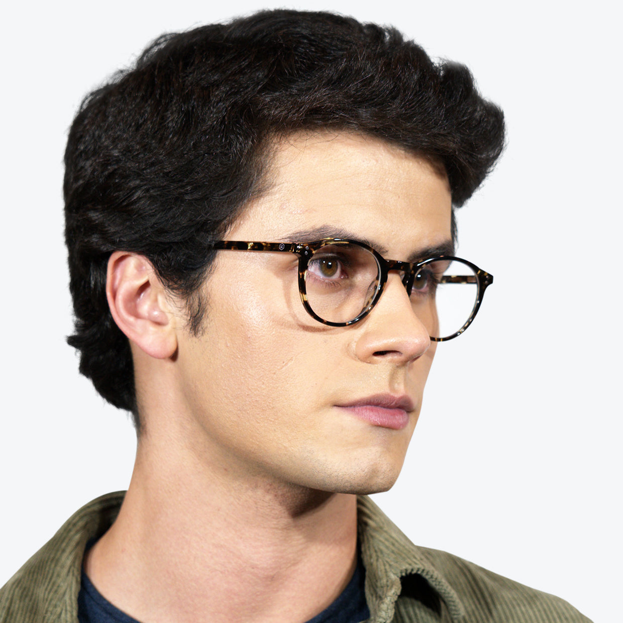 Premium Khaki Tortoise Acetate Material / Blue Light