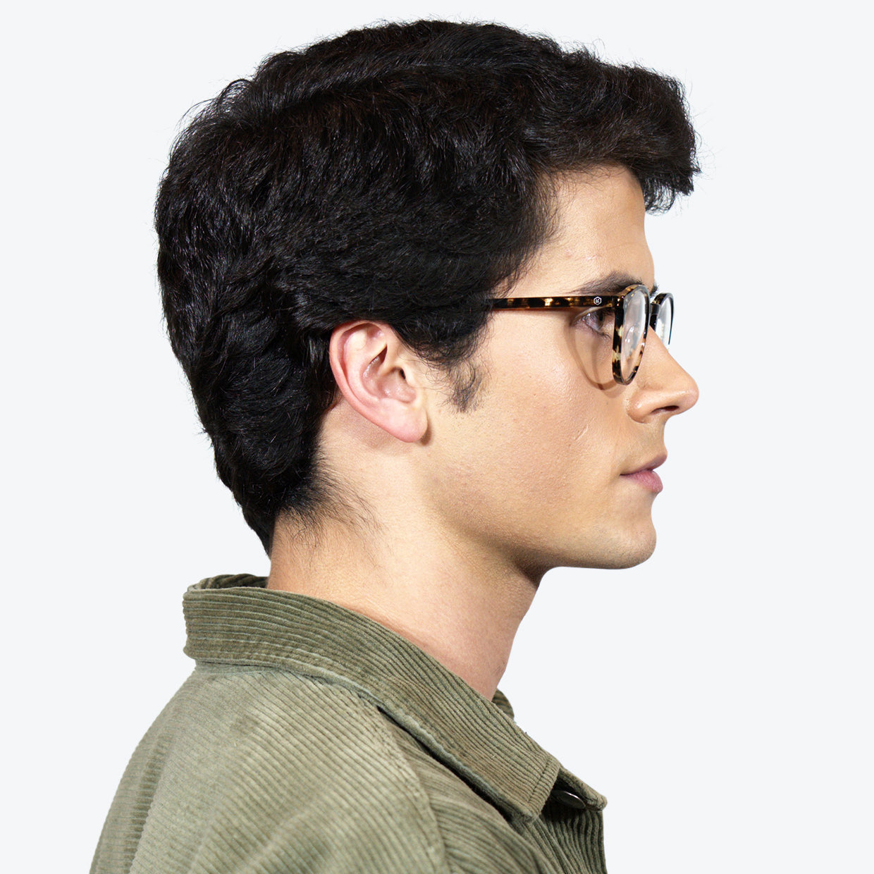 Premium Khaki Tortoise Acetate Material / Blue Light