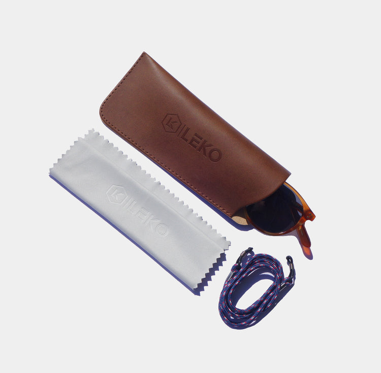 Eco Friendly Glasses in Petrol Blue / Sun