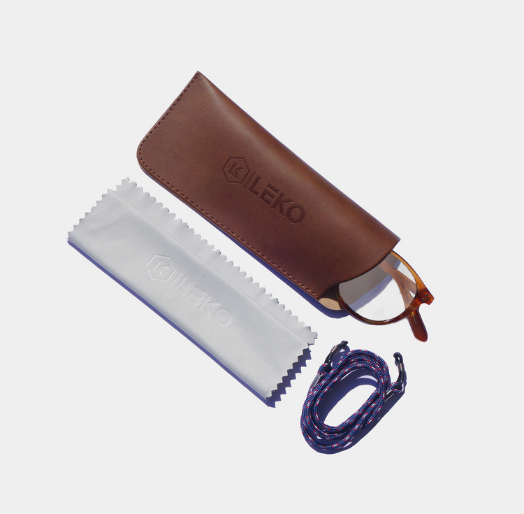 Premium Light Brown Acetate Material / Blue Light