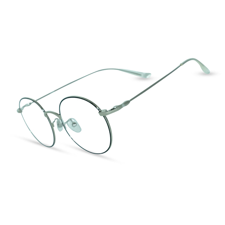 Environmentally friendly glasses in Silver and Black / Blue Light