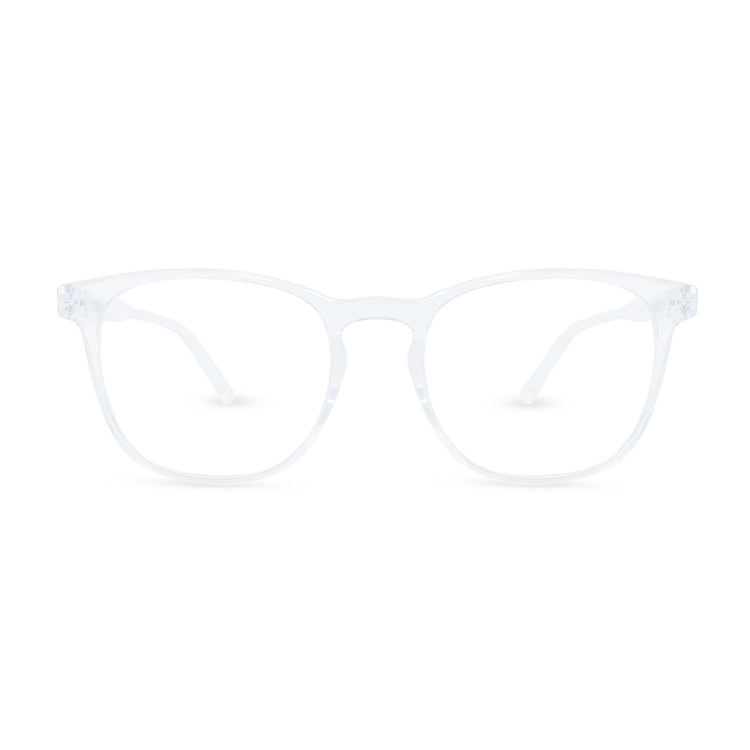 Fashionable Glasses in Transparent / Blue Light